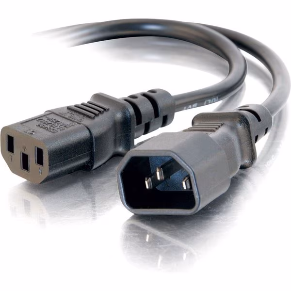 12Ft 18 Awg Computer Power Extension Cord (Iec320C14 To Iec320C13)